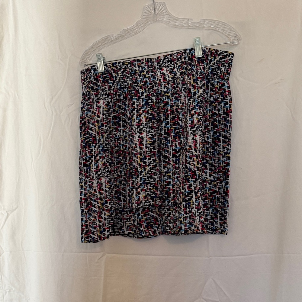 CAbi Multicolor Abstract Mini Skirt